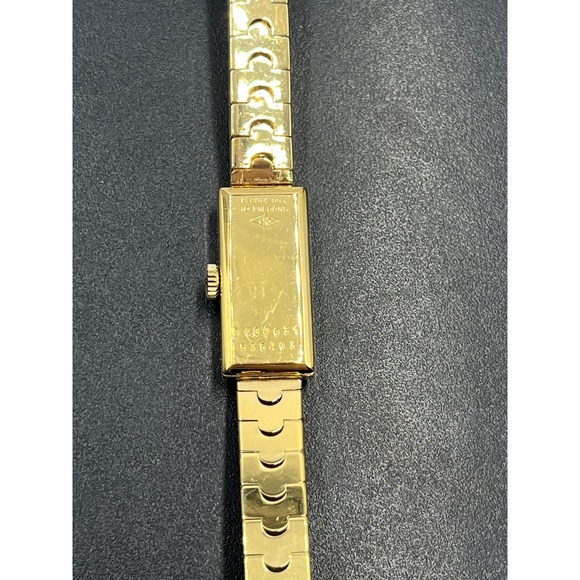 Ernest Borel Vintage Gold Textured Manual Wind Swiss Cocktail Watch 10 Microns‎ main image 11